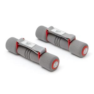 Reebok Fitness Softgrip Dumbbells, Red/Grey, 1.0 Kg