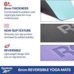 Reebok Fitness Double Sided 6mm Yoga Mat, Black