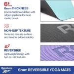 Reebok Fitness Double Sided 6mm Yoga Mat, Blue