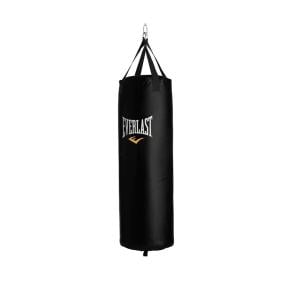 Everlast Polycanvas Heavy Bag, Black/White, 40 LB