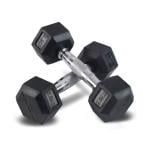 VIRTUS Hex Rubber Coated Dumbbell, 2.5 Kg 