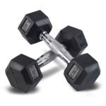 VIRTUS Hex Rubber Coated Dumbbell, 2.5 Kg 