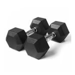 VIRTUS Hex Rubber Coated Dumbbell, 5 Kg 