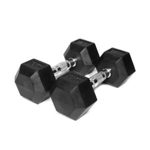 VIRTUS Hex Rubber Coated Dumbbell, 10 Kg 