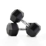 VIRTUS Hex Rubber Coated Dumbbell, 20 Kg 