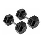 VIRTUS Hex Rubber Coated Dumbbell, 22.5 Kg 