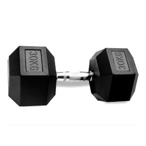 VIRTUS Hex Rubber Coated Dumbbell, 30 Kg 