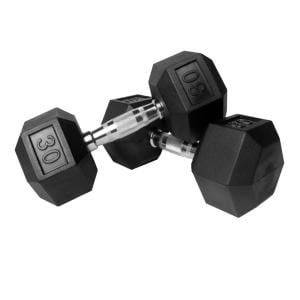 Ivanko Ivanko Rubber Hexagonal Dumbbells, 2.5 to 25 Kg Pair