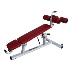 Life Fitness Signature Adjustable Abdominal Bench, Platinum - Cranberry