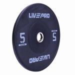 Livepro Black Bumper Plate, 5 Kg 