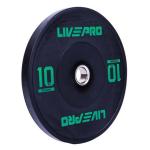 Livepro Black Bumper Plate, 10 Kg 