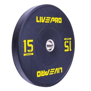 Livepro Black Bumper Plate, 15 kg 