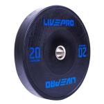 Livepro Black Bumper Plate, 20 Kg 