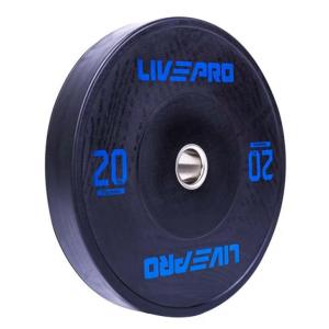 Livepro Black Bumper Plate, 20 Kg 