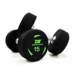 Dawson Sports TPU Coated Dumbbells, 15 kg 