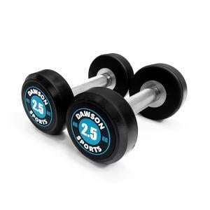 Dawson Sports Power 100 Rubber Dumbbells Pair, 2.5 Kg 