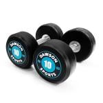 Dawson Sports Power 100 Rubber Dumbbells Pair, 10 Kg 