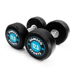 Dawson Sports Power 100 Rubber Dumbbells Pair, 12.5 Kg 