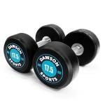 Dawson Sports Power 100 Rubber Dumbbells Pair, 17.5 Kg 