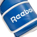 Reebok Fitness Leather Boxing Glove, White/Blue, 10 Oz