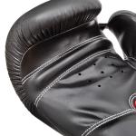 Reebok Fitness Leather Boxing Glove, Black/Red, 10 Oz