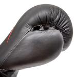 Reebok Fitness Leather Boxing Glove, Black/Red, 10 Oz