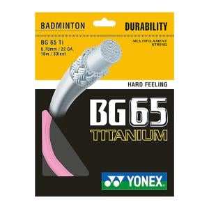 Yonex BG65TI Badminton String (10mtr), Pink 