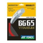 Yonex BG65TI Badminton String (10mtr), Red 