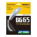 Yonex BG65TI Badminton String (10mtr), White 