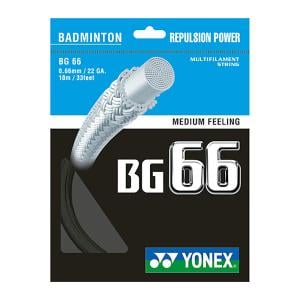 Yonex BG66 Badminton String (10mtr), Black 