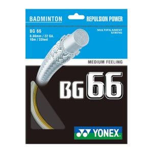 Yonex BG66 Badminton String (10mtr), Platinum/Gold 