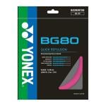 Yonex BG80 Badminton String (10mtr), Neon/Pink 