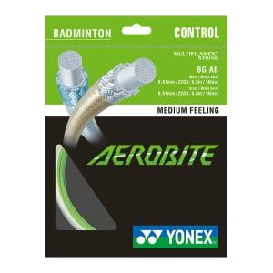 Yonex BGAB AEROBITE Badminton String (10mtr), White/Green 