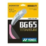 Yonex BG65TI-2 Badminton String (200mtr), Pink 