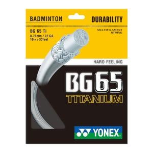 Yonex BG65TI-2 Badminton String (200mtr), White 