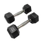 Murano Rubber Hex Dumbbell Pair, 2.5 Kg 