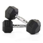 Murano Rubber Hex Dumbbell Pair, 12.5 Kg 