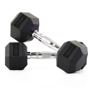 Murano Rubber Hex Dumbbell Pair, 17.5 Kg 