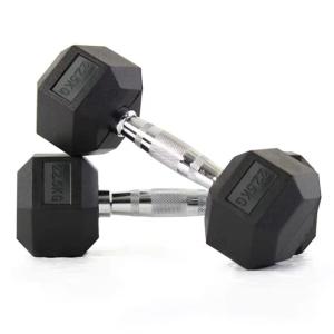 Murano Rubber Hex Dumbbell Pair, 22.5 Kg 