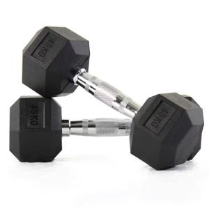 Murano Rubber Hex Dumbbell Pair, 45 Kg 