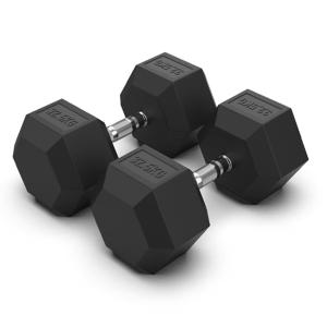 Murano Rubber Hex Dumbbell Pair, 32.5 Kg 