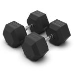 Murano Rubber Hex Dumbbell Pair, 37.5 Kg 