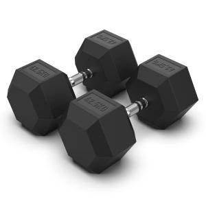 Murano Rubber Hex Dumbbell Pair, 42.5 Kg 