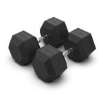 Murano Rubber Hex Dumbbell Pair, 50 Kg 