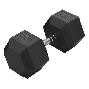 Murano Rubber Hex Dumbbell Pair, 50 Kg 