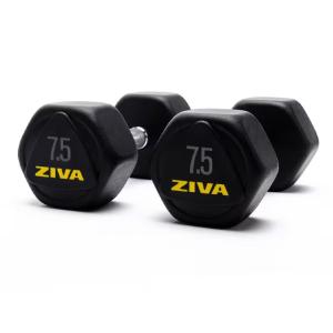 Ziva Performance Hexagon Steel Dumbbell, 7.5 Kg 