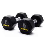 Ziva Performance Hexagon Steel Dumbbell, 15 kg 