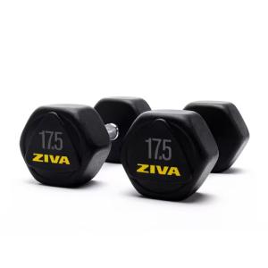 Ziva Performance Hexagon Steel Dumbbell, 17.5 Kg 