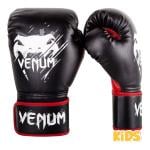 Venum Contender Kids Boxing Gloves, Black/Red, 6 Oz 