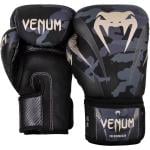 Venum Impact Boxing Gloves, Black/Grey, 12 Oz 